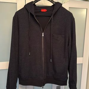 Isaia men’s XL zip up hooded sweatshirt